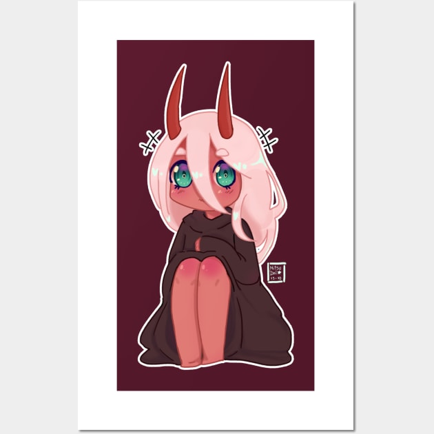 Zero Two Chibi Wall Art by MitsuDai